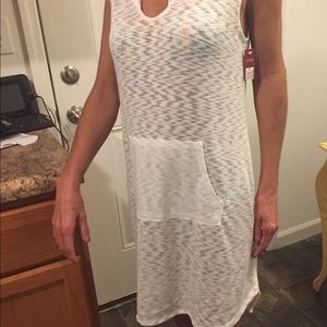 Cream colored swimsuit cover